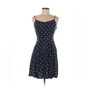 Gap white and blue polka dot dress size small